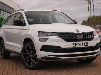 Used Skoda Karoq 110 HP (80 kW) 2019 Moon white metallic SUV