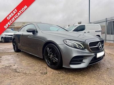 Used Mercedes E220 AMG Line Premium 194 HP (142 kW) 2018 Grey Coupe