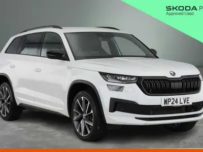 Used Skoda Kodiaq SportLine 196 HP (144 kW) 2024 Moon white metallic SUV