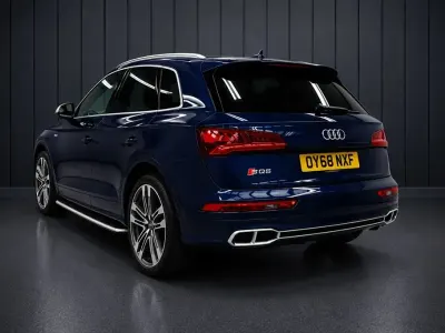 Begagnad Audi SQ5 Design 354 HK (260 kW) 2018 Blå SUV