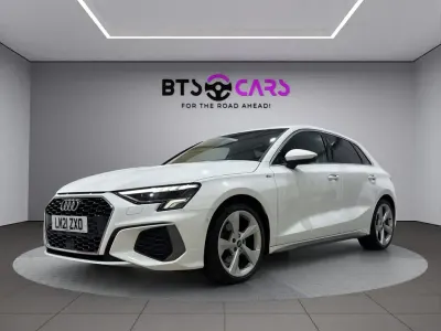 Used Audi A3 Sportback S-Line 150 HP (110 kW) 2021 White Hatchback