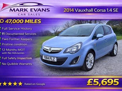 Used Vauxhall Corsa 2014 Blue Hatchback