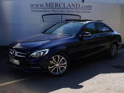 used Mercedes C250 C-Class 2015 (65) MERCEDES BENZBLUETEC SPORT PREMIUM SALOON DIESEL AUTO BLUE