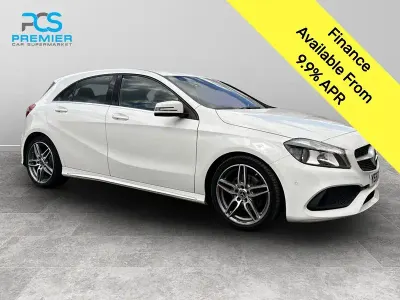 Begagnad Mercedes A200 AMG line 2018 Vit Halvkombi
