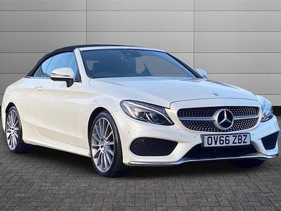 Used Mercedes C250 AMG Line Premium Plus 204 HP (150 kW) 2016 Diamond white Cabriolet