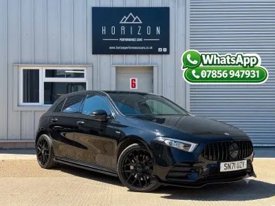 Used Mercedes A250 AMG line 2021 Black Hatchback