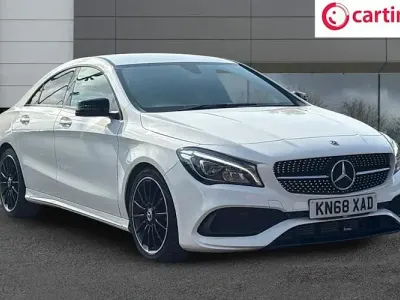 Used Mercedes CLA220 AMG line 170 HP (125 kW) 2018 White Coupe
