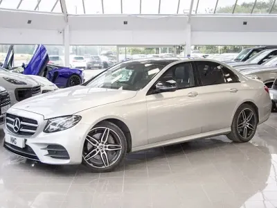 Used Mercedes E220 AMG line 194 HP (142 kW) 2017 Silver Sedan