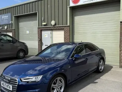 Used Audi A4 S-Line 190 HP (139 kW) 2017 Blue Sedan
