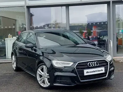 Used Audi A3 S-Line 150 HP (110 kW) 2018 Black Sedan
