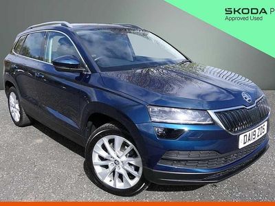 Used Skoda Karoq 110 HP (80 kW) 2019 Lava blue metallic SUV