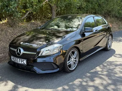 Used Mercedes A200 AMG line 136 HP (100 kW) 2015 Black Hatchback