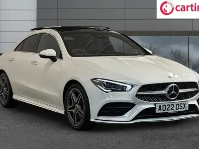 Used Mercedes CLA200 AMG line 163 HP (119 kW) 2022 White Coupe