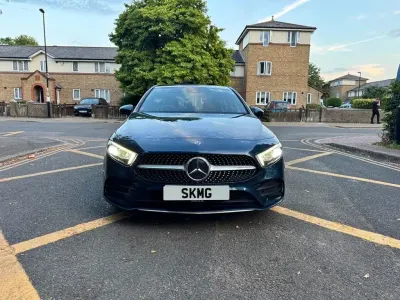 Used Mercedes A200 AMG line 150 HP (110 kW) 2019 Blue Hatchback
