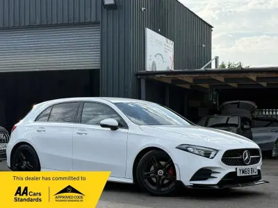 Used Mercedes A200 AMG line 150 HP (110 kW) 2019 White Hatchback