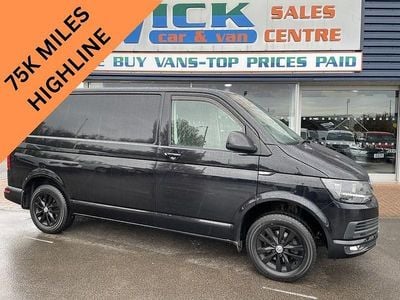 Used VW T6 Highline 101 HP (74 kW) 2018 Black Van
