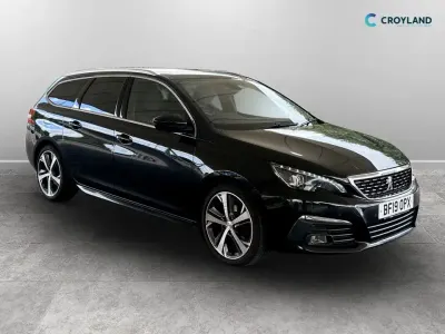 Used Peugeot 308 SW GT-line 130 HP (95 kW) 2015 Black Estate