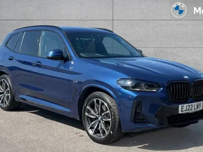 Used BMW X3 M Sport 292 HP (214 kW) 2022 Phytonic blue metallic paint SUV
