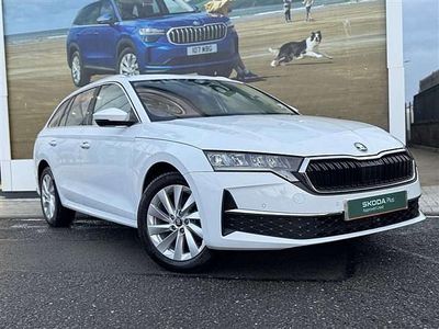 Moon white metallic Used 2025 Skoda Octavia SE L Estate | £27,990 (Fair price)