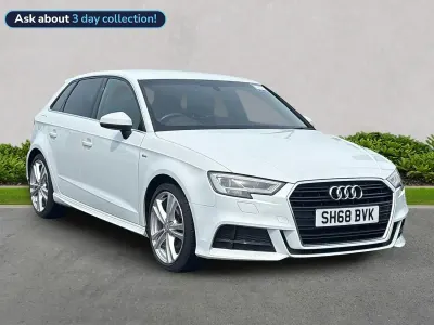 Used Audi A3 S-Line 116 HP (85 kW) 2018 White Sedan
