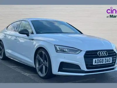 Used Audi A5 Sportback Black Edition 190 HP (139 kW) 2019 White Hatchback