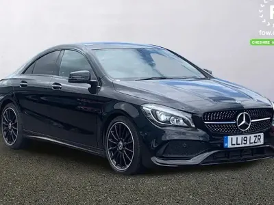 Used Mercedes CLA200 AMG line 156 HP (114 kW) 2019 Black Coupe
