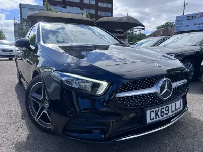 Used Mercedes A180 AMG line 136 HP (100 kW) 2019 Black Hatchback