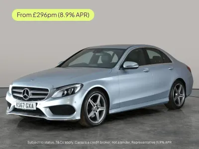 Used Mercedes C220 AMG line 170 HP (125 kW) 2017 Silver Sedan