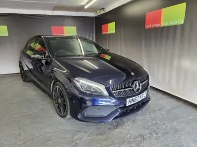 Used Mercedes A200 AMG line 136 HP (100 kW) 2017 Blue Hatchback