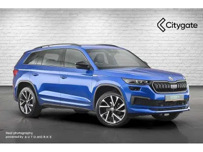 Used Skoda Kodiaq SportLine 110 HP (80 kW) 2023 Race blue metallic SUV