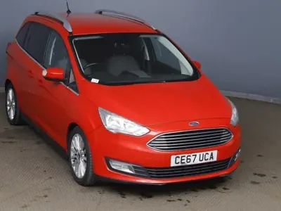 Used Ford Grand C-Max Titanium 120 HP (88 kW) 2017 Red MPV