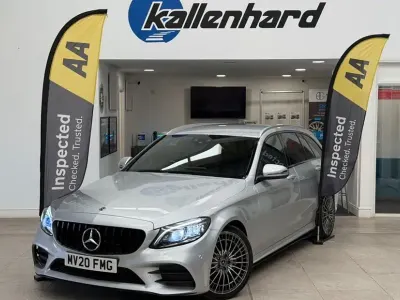 Used Mercedes C220 AMG line 194 HP (142 kW) 2020 Silver Estate