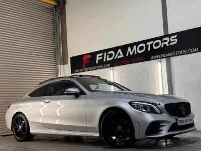 Used Mercedes C200 AMG line 2019 Silver Coupe