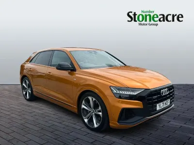 Used Audi Q8 Black Edition 375 HP (275 kW) 2021 Orange SUV