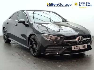 Used Mercedes CLA200 AMG line 163 HP (119 kW) 2019 Black Coupe