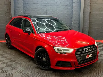 Used Audi A3 Sportback Black Edition 150 HP (110 kW) 2017 Red Hatchback