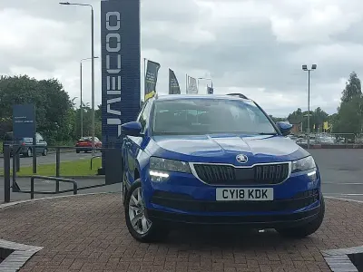 Used Skoda Karoq SE Technology 150 HP (110 kW) 2018 Blue SUV