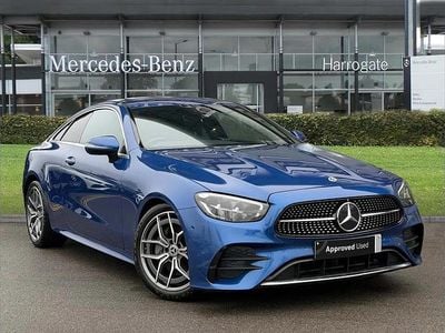 Blue Used 2022 Mercedes E220 AMG Line Premium Coupe | £27,250 (Fair price)