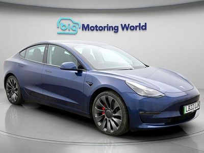 Used Tesla Model 3 Performance 461 kW (627 HP) 2022 Blue Sedan