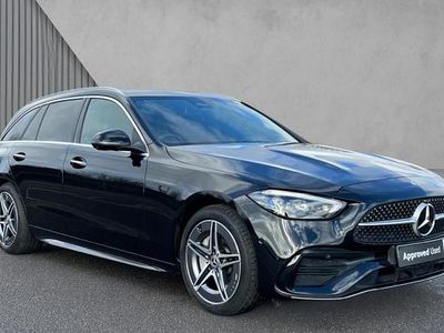 Obsidian black metallic Used 2023 Mercedes C300e AMG Line Premium Plus Estate | £32,250 (Fair price)