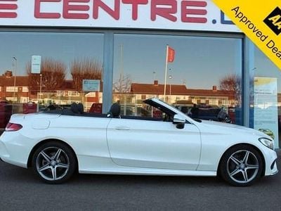 Used Mercedes C220 AMG line 170 HP (125 kW) 2017 White Cabriolet