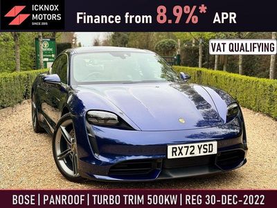 Used Porsche Taycan Performance Package 500 kW (680 HP) 2022 Blue Sedan