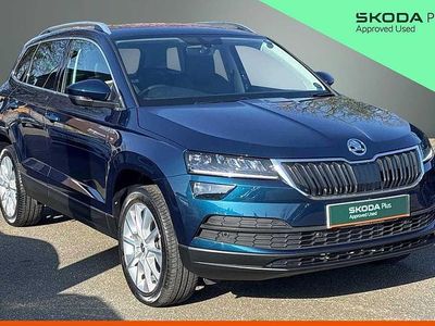 Used Skoda Karoq SE L 110 HP (80 kW) 2022 Petrol blue metallic SUV