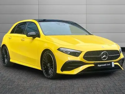 Used Mercedes A200 Exclusive 175 HP (128 kW) 2023 Sun yellow Hatchback