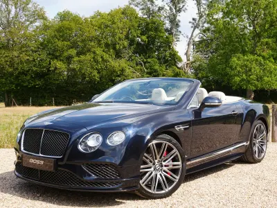 Used Bentley Continental GT Convertible 635 HP (467 kW) 2015 Blue Cabriolet