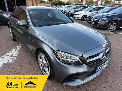 Grey Used 2018 Mercedes C200 AMG line Sedan | £13,599 (Fair price)