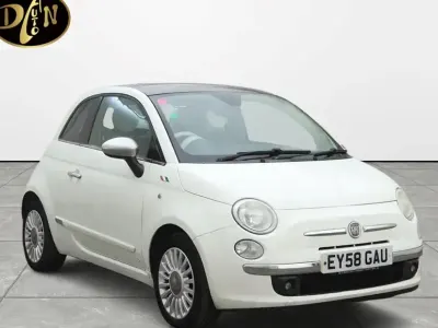 Used Fiat 500 Lounge 100 HP (73 kW) 2009 White Cabriolet