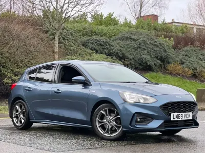 Usado Ford Focus ST-Line 125 HP (91 kW) 2019 Azul Citadino
