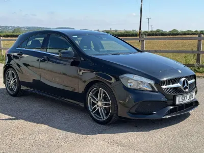 Used Mercedes A200 AMG line 136 HP (100 kW) 2017 Black Hatchback