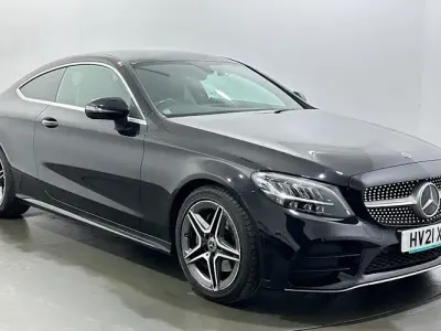 Used Mercedes C220 AMG line 194 HP (142 kW) 2021 Black Coupe